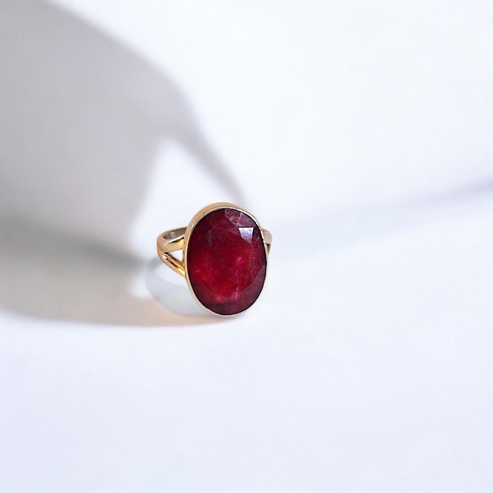 Natural ruby ring,@5ct in silver - Picture 8 of 10